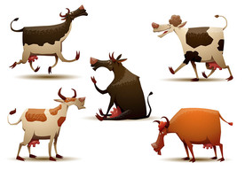 奶牛矢量设计素材