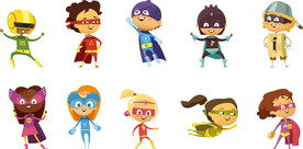 可爱超人矢量设计素材