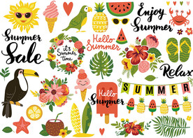 夏季矢量卡通设计素材