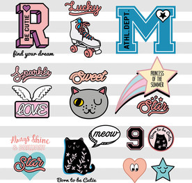 时尚卡通品牌设计素材