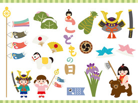 日式卡通矢量墙贴设计素材