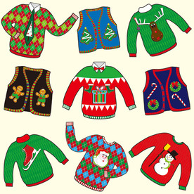 圣诞毛衣矢量设计素材
