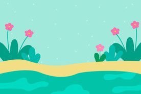 卡通花朵PPT背景图片