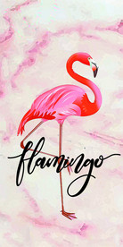 手机壳图案火烈鸟粉色花纹背景