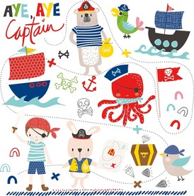 海洋手绘矢量卡通素材