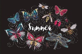 飞碟飞行矢量插画素材