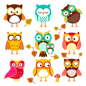 卡通小鸟插画DIY素材