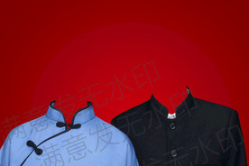 民国风结婚照证件照模板