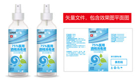 医用酒精包装瓶贴