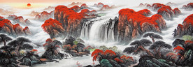 鸿运当头 聚宝盆 风水画