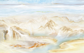 别墅 大气石纹山水 TIF分层