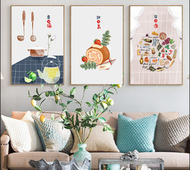 北歐ins餐廳裝飾畫