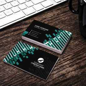 科技公司名片正反双面PSD模板