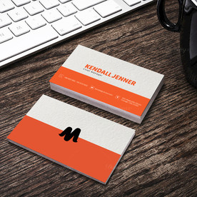 简约通用名片双面PSD展开图图