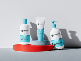 沐浴露洗护包装样机