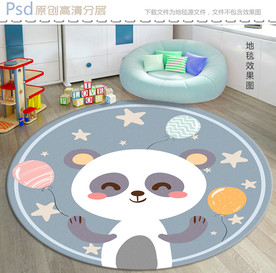 卡通圆形地毯