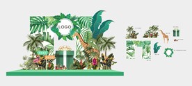 夏日热带植物堆头DP打卡点