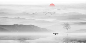 水墨山水画