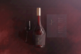 洋酒瓶干红威士忌品牌包装三折页