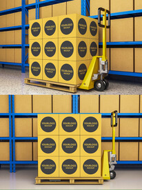 叉车多个包装箱样机