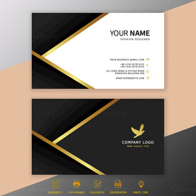 通用金色商务名片模板图片