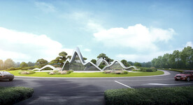 景观效果图道路效果图入口效果图