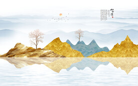 簡約現代新中式客廳電視背景墻