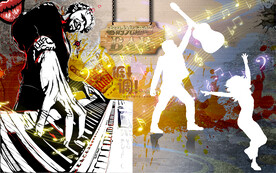 摇滚音乐酒吧KTV背景墙