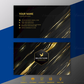 高端黑金商务名片模板