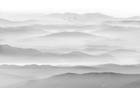 水墨群山背景墻