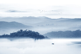 水墨山