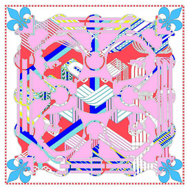 几何线条马方巾