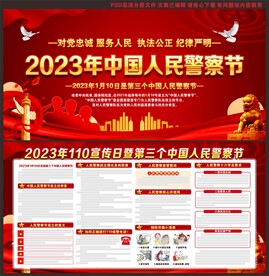 警察节展板