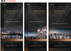 房地產(chǎn)高端黑色價(jià)值微信稿海報(bào)