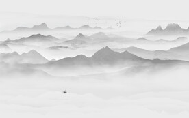 意境水墨山水畫