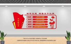 五個認同文化墻