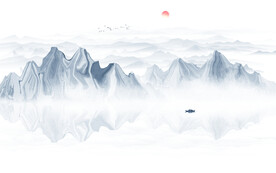 抽象意境山水画