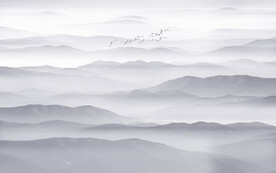 新中式壁畫山水畫電視背景墻