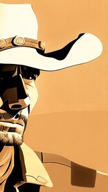 西部牛仔人物畫