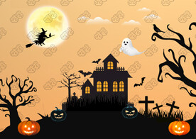 萬圣節(jié)恐怖主題海報插畫壁紙