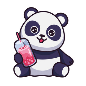 矢量卡愛(ài)卡通動(dòng)物大熊貓插畫(huà)素材