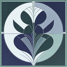 抽象紋飾色塊裝飾畫