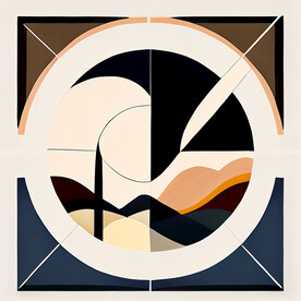 抽象幾何裝飾畫