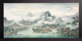 山水畫(huà)裝飾畫(huà)無(wú)框畫(huà)