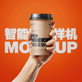 手持咖啡杯樣機(jī)