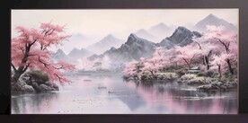 山水畫(huà)裝飾畫(huà)無(wú)框畫(huà)