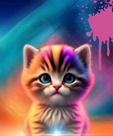 彩色小貓