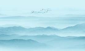 水墨山