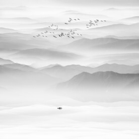 水墨山