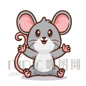 可愛(ài)卡通小老鼠